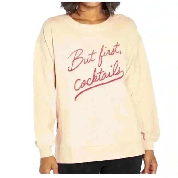 Wildfox But First Cocktails Sweater Size XXL - Picture 1 of 10